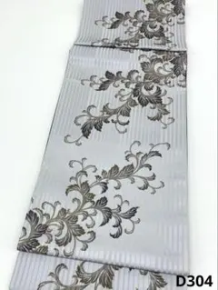 袋帯 金銀糸 モール織 雪輪 吉祥文様 ロングサイズ 正絹 六通 D310 