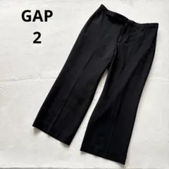 ギャップ クロップドストレッチパンツ ブラック 2 フォーマル オフィス