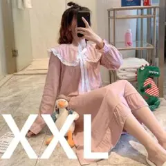 【51-1】ピンク・ナイトウェアルームウェア・ネグリジェ ・XXL