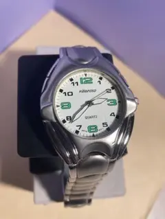 稼動品 vitaroso クォーツ 腕時計 ホワイト/グリーン