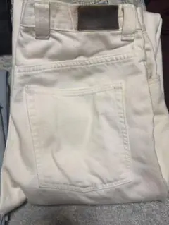 8on8ホワイト ワイドリネン ハート刺繍ステッチ ワークパンツ - メルカリ