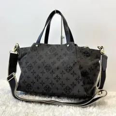 【美品】 ラシット 三層トートバッグ M ショルダー付き 2way モノグラム