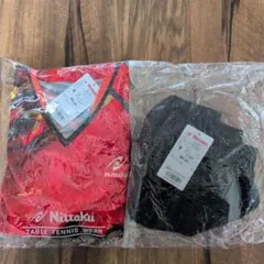 Nittaku 卓球ウェア Mサイズ レッド ブラック セット