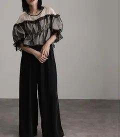 セットアップ ワイドパンツ