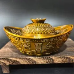 金運招来 聚宝盆 置物 黄水晶風 クリスタル 金運招来 聚宝盆 置物 黄水晶風 クリスタル - メルカリ