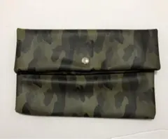 【ハンドメイド】迷彩柄クラッチバッグ
