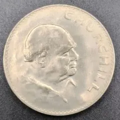 D6 1965年 イギリス ウィンストン・チャーチル記念 クラウン硬貨 白銅貨のサムネイル