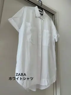 値下げ【ZARA】白シャツ　ワンピース