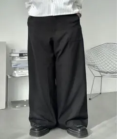 ワイドスラックス ダークグレー ボタンデザイン Slight Vogue ワイドスラックス ダークグレー ボタンデザイン Slight Vogue - メルカリ