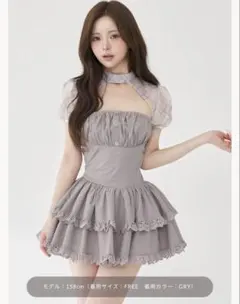 新品タグ付き ダーリッチ ドッキングシアーチェックミニワンピース 