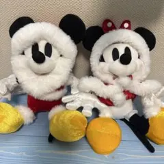 ディズニーストア　ミッキー　ミニー　クリスマス　ぬいぐるみ
