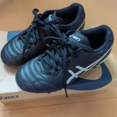 asics サッカーシューズ 19.0 CM ブラック/グリーン