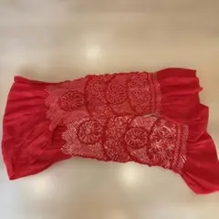 【正絹】絞り 帯揚げ 赤 振袖・七五三