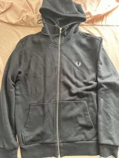 FRED PERRY ブラック ジップアップパーカー M