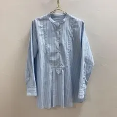 drawell》新品 ストライプ・シャツ サックス - メルカリ