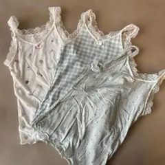 タンクトップ 3枚セット レース付きシャツ　西松屋