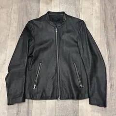 STUDIOUS ラムレザー シングルライダースジャケット 2 ブラック 日本製