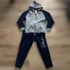 ATHLETA スウェットジャージセット 140cm タグ付 グレー・ネイビー