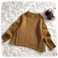 【ジョルジュレッシュ】ニット セーター／オレンジ系 サイド切替デザイン36（S）