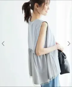 ロペピクニック　チュール切替トップス