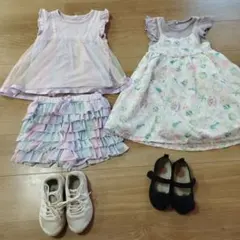 キッズ服セット ドレス スカート シューズ