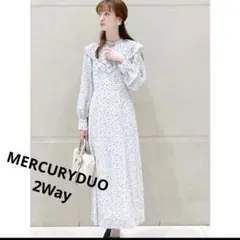 【最終価格】MERCURYDUO、2WAYオープンショルダープリントワンピース