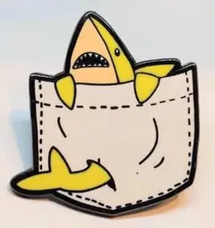 鮫　さめ　サメ　シャーク　ポケット　ピンブローチ　ピンズ　PINS　バッジ