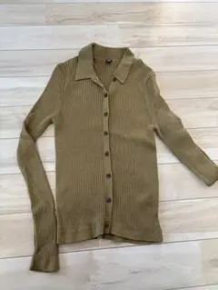 UNIQLO メリノブレンドリブポロカーディガン M