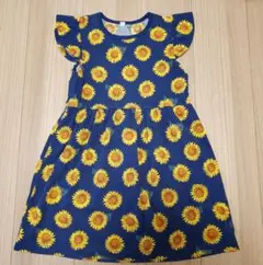 【お値下げ】西松屋　ヒマワリ柄ワンピース130サイズ