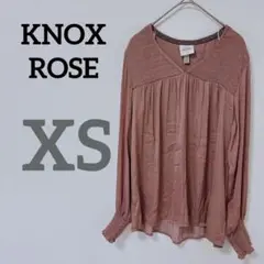 KNOX ROSE 【XS】Vネック 長袖ブラウス ブラウス 夏 秋 チュニック