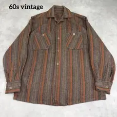 60s 70s vintage シアー 長袖 開襟 シャツ ヴィンテージ 希少 - メルカリ