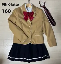 ピンクラテ フォーマルスーツ リボン 卒服 5点セット　160