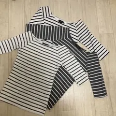 最終価格★ボーダー柄Tシャツ3枚セット★七分袖、五分袖、M
