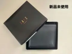 新品未使用 箱付き DAKS 二つ折り財布 ブラック レザー ラムスキンのサムネイル