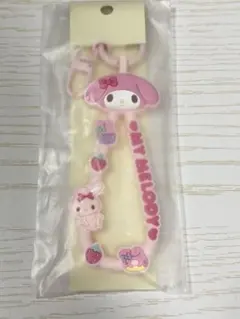 サンリオ　ラバーコードキーホルダー　ストラップ　マイメロ