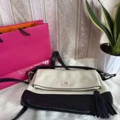 Kate Spade ホワイト/ブラック ショルダーバッグ