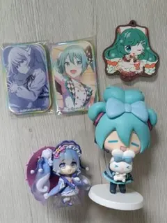 初音ミク あそーと シナモンミク フィギュア プロセカ スクエア缶バッジ