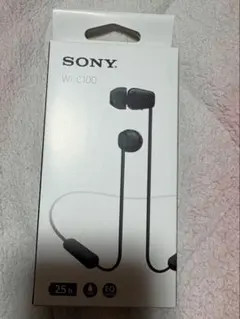 SONY ワイヤレスイヤホン WI-C100 25時間 ブラック