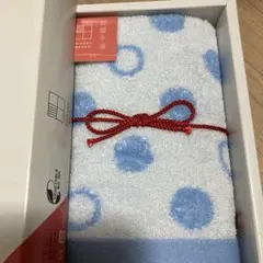 新品未使用！今治 水玉模様 ウォッシュタオル 箱入り