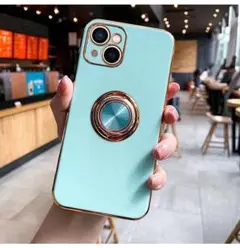 iPhone14 ケース リング付き oesh@l\y