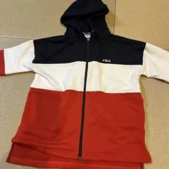 FILA キッズ ジップアップパーカー トリコロールカラー