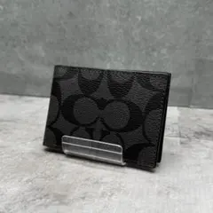 【良品】COACH コーチ パスケース カードケース PVC ブラック 通勤