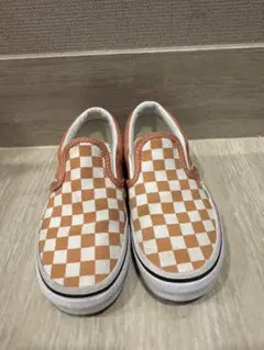 17.5センチVans チェッカーパターン スリッポン