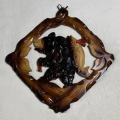木彫り熊　壁掛け飾り　レトロ