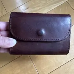 BORSACASA本革 ブラウン 三つ折り財布