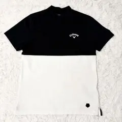 【極美品】キャロウェイ モックネック 半袖 M 黒白 ストレッチ