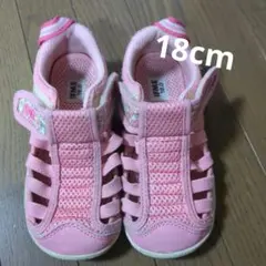 イフミーサンダル18 ピンク 花柄