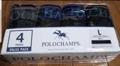 POLO CHAMPS　ポロ　Lサイズ　前閉じ　ボクサー　パンツ　４枚セットのサムネイル
