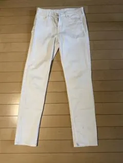 H&M &DENIM ホワイト スキニーデニム 27/30