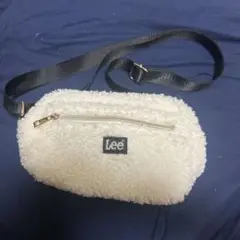 Lee ボアショルダーバッグ ホワイト　コンパクト